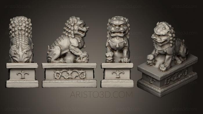 Figurines lions tigers sphinxes (STKL_0273) 3D model for CNC machine
